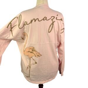 Spirit Jersey pink flamingo Rainforest Cafe Long Sleeve Shirt medium